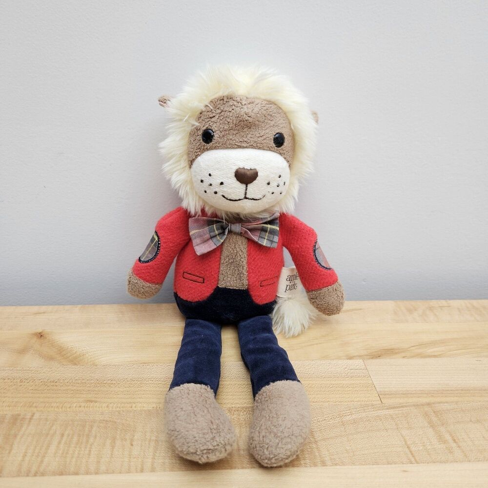 Apple Park ORGANIC COTTON City Pals Prof Dandy LION Plush 12" Stuffed Lovey Toy